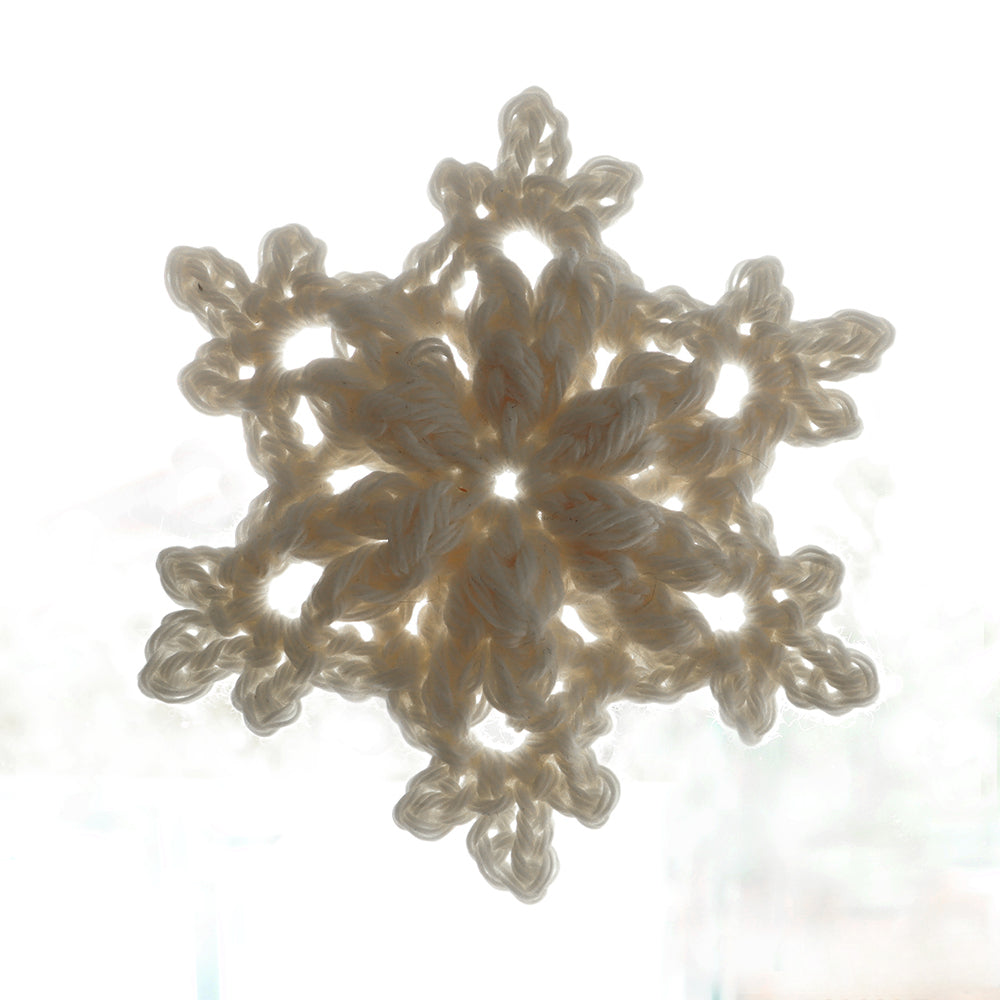 Schneeflocke "Jule" - Winterdeko, Baumschmuck, Geschenkanhänger