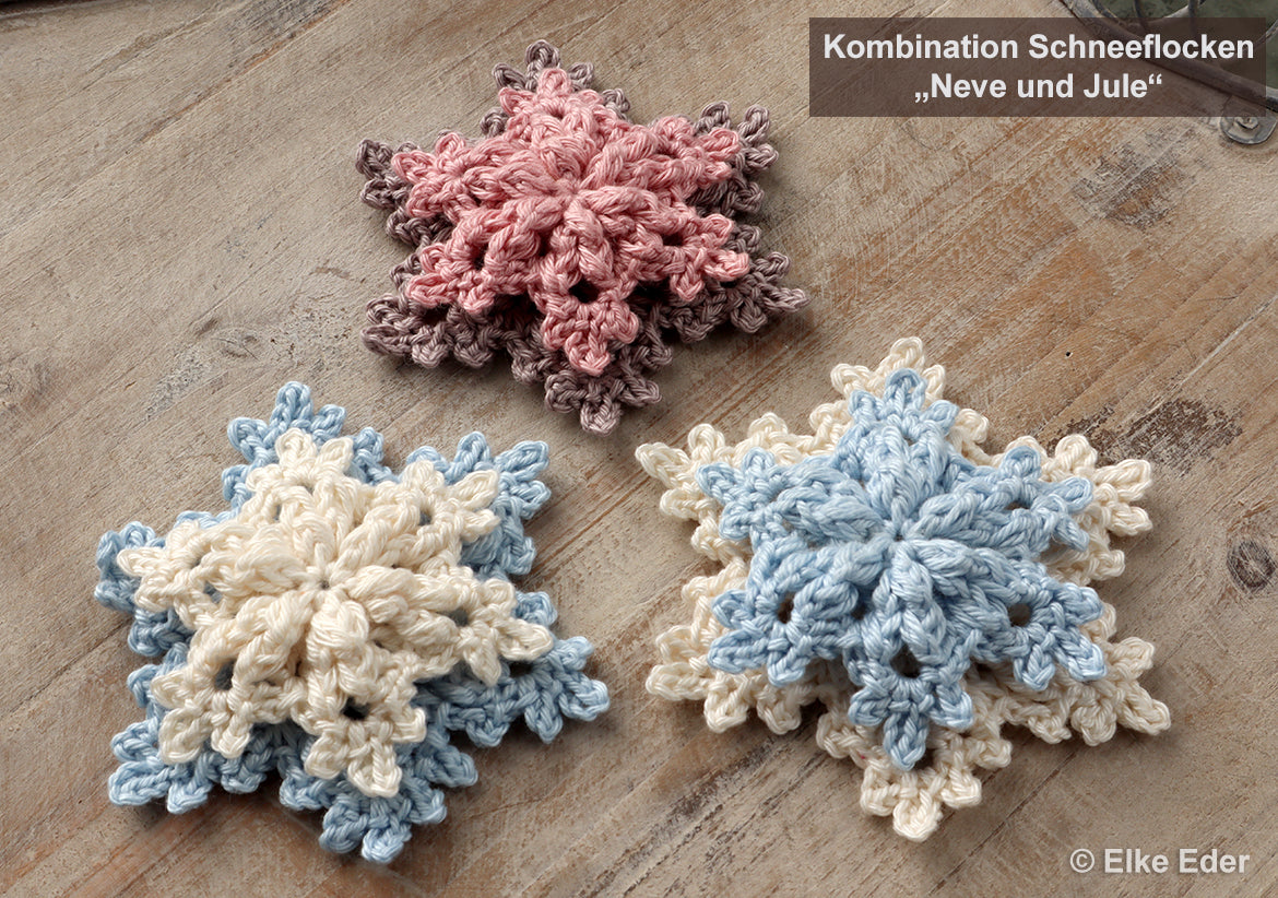 Schneeflocke "Neve" - Anhänger, Winterdeko, Baumschmuck