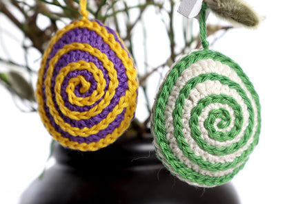 Osterei „Spirelli“ – Häkelanleitung für bunte Osterdeko