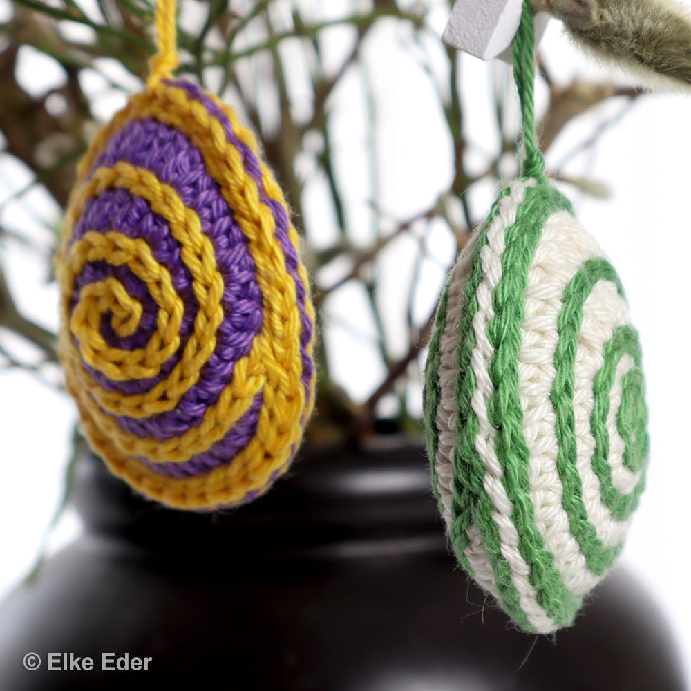 Osterei „Spirelli“ – Häkelanleitung für bunte Osterdeko