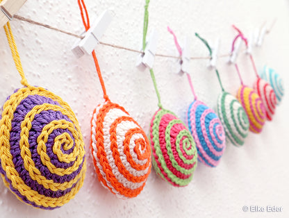 Osterei „Spirelli“ – Häkelanleitung für bunte Osterdeko