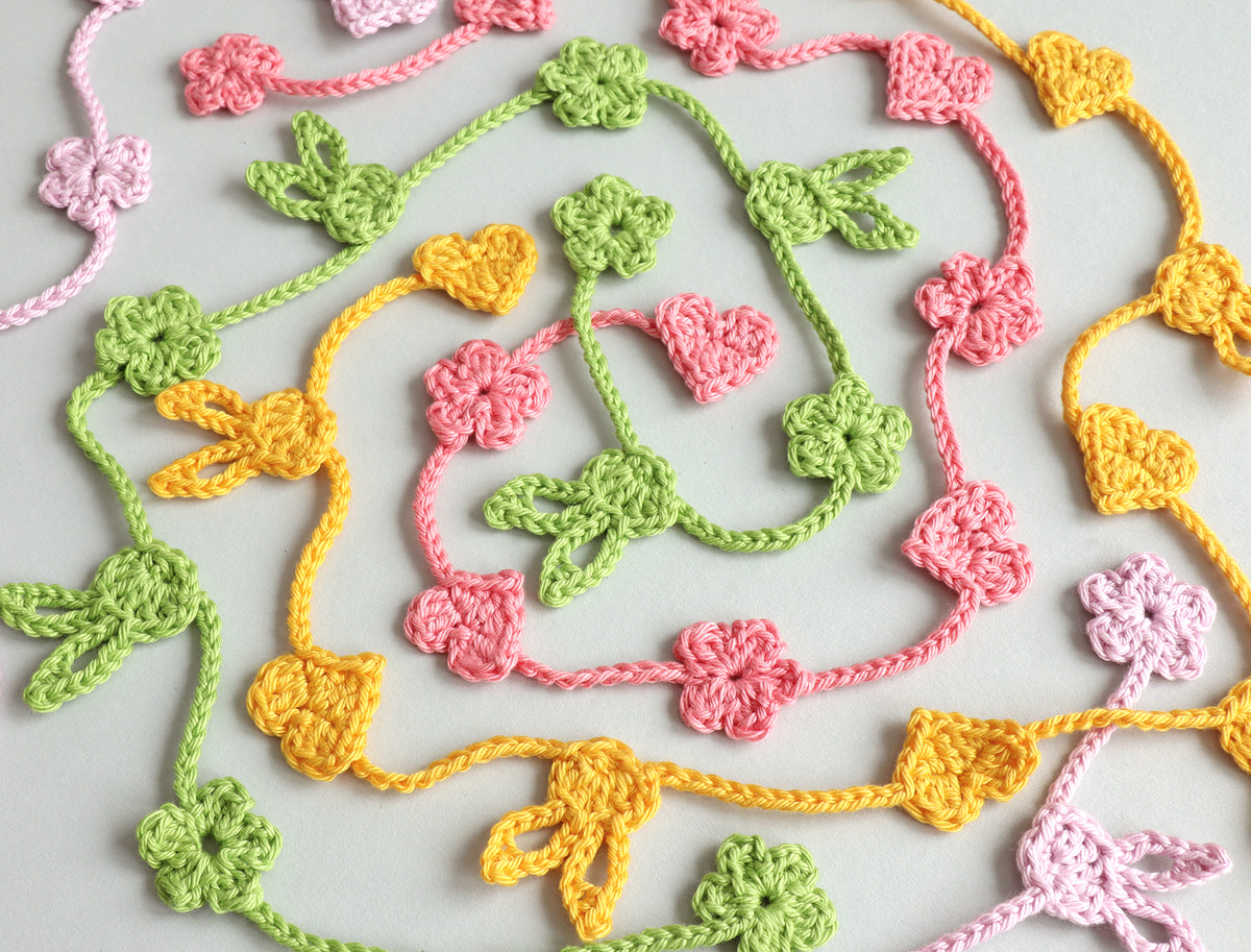 Ostergirlande „Hase, Herz und Blümchen“ – Dekokette