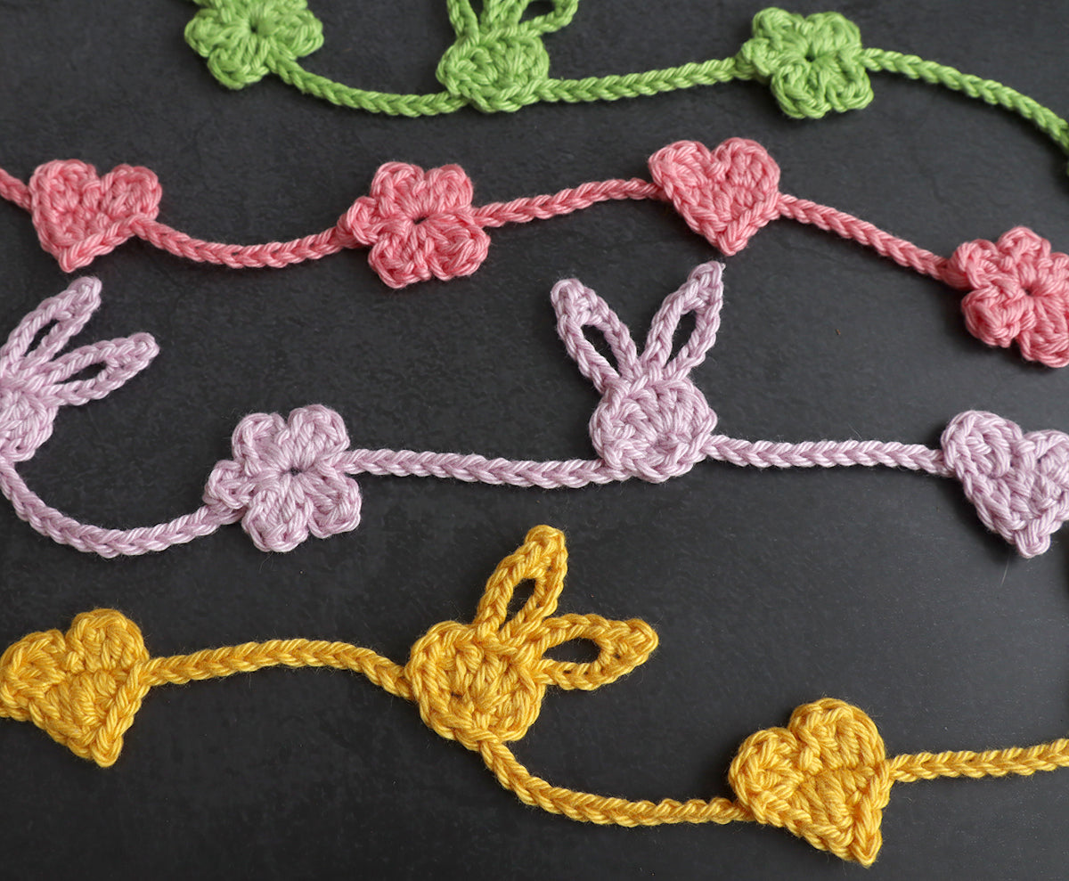 Ostergirlande „Hase, Herz und Blümchen“ – Dekokette