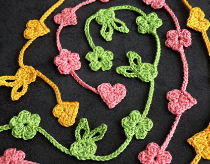 Ostergirlande „Hase, Herz und Blümchen“ – Dekokette