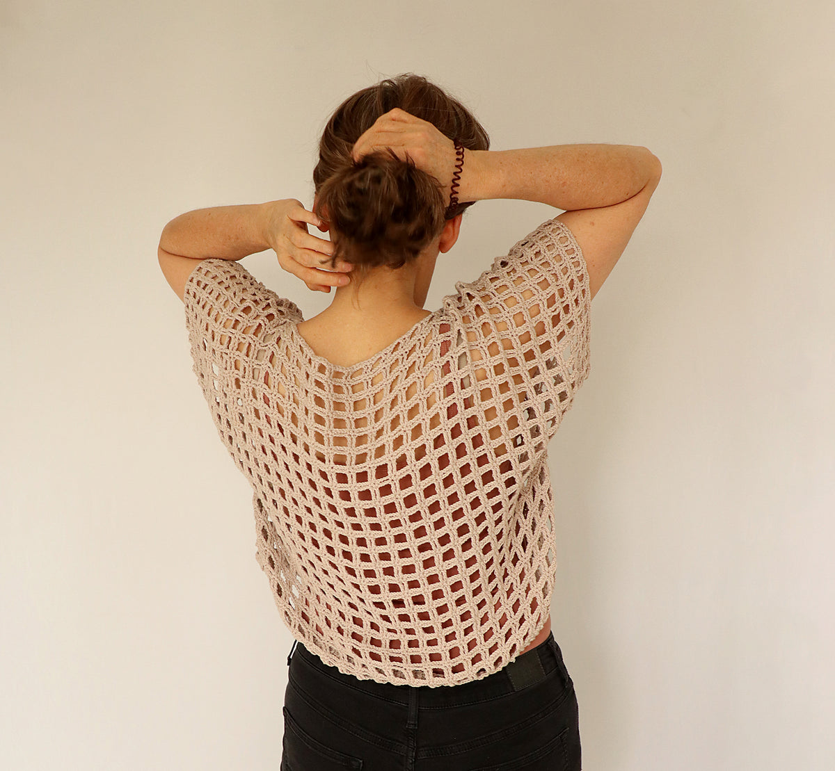 Netzshirt, Sommerpulli „Square Dance“