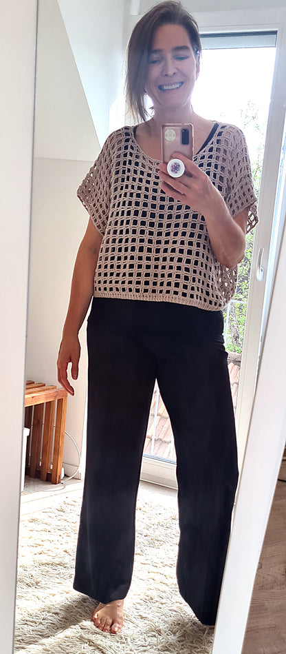 Netzshirt, Sommerpulli „Square Dance“