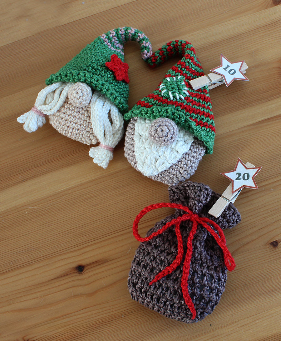 Adventskalender „Süße Wichtelbande“ – befüllbare Wichtel und Säckchen