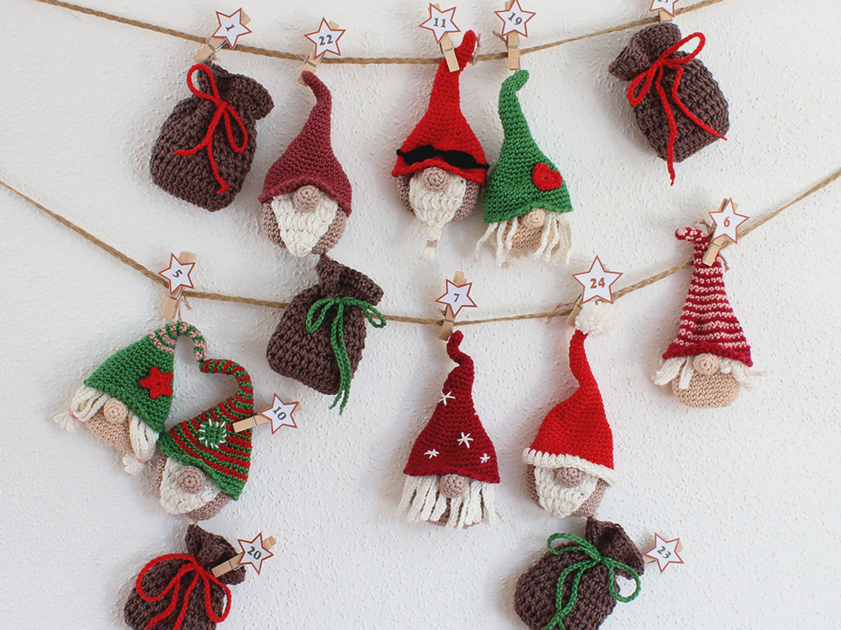 Adventskalender „Süße Wichtelbande“ – befüllbare Wichtel und Säckchen