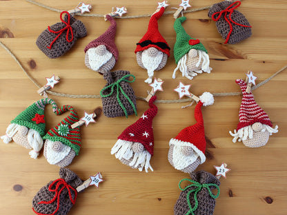 Adventskalender „Süße Wichtelbande“ – befüllbare Wichtel und Säckchen